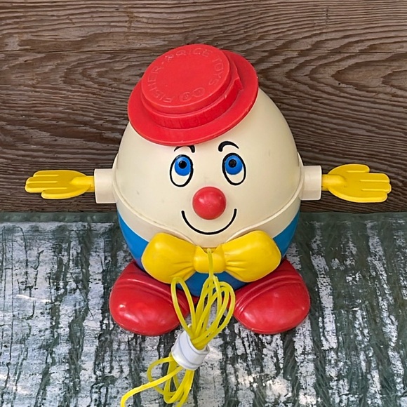 Collectible Vintage Humpty Dumpty Fisher Price Pull Toy - Picture 11 of 12